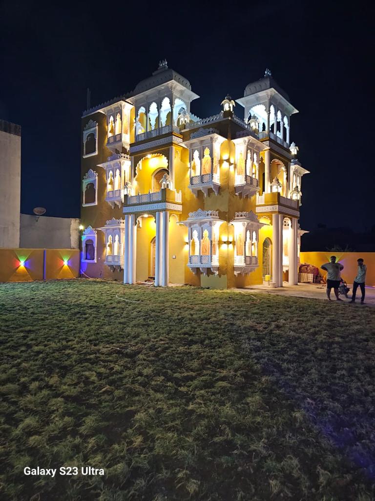 Kesar Haveli Marriage Garden — Rajasthani wedding venue architecture in Dewas, MP